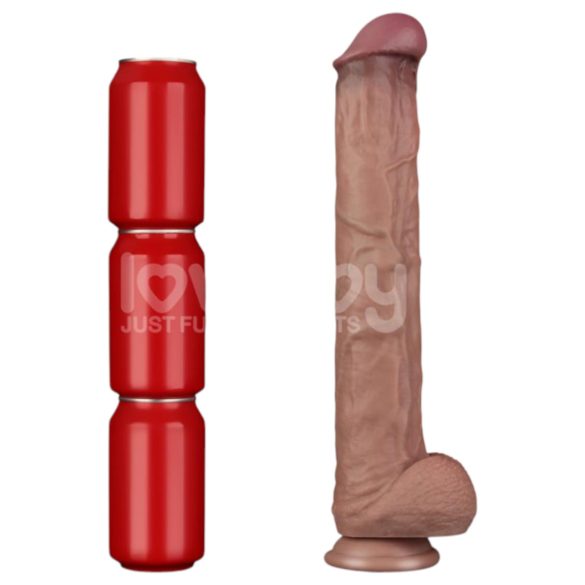 Lovetoy - dildo XXL - realistisk to lag - 36,5 cm - natur