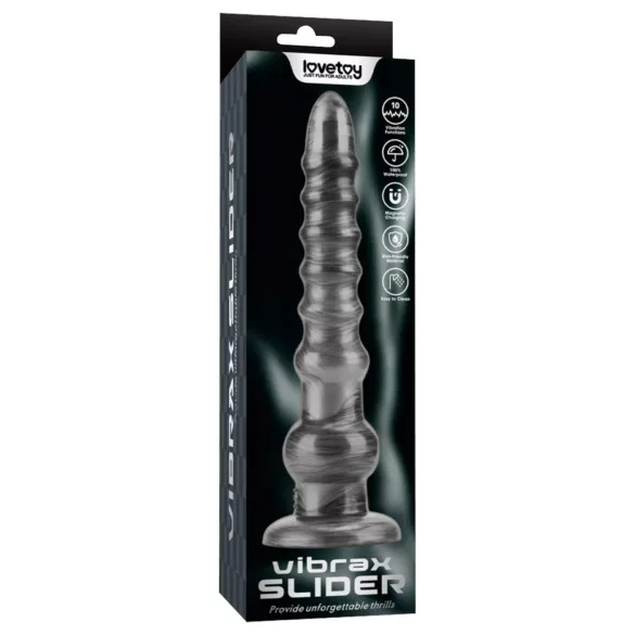 Lovetoy King Sized - stor vibrator - 32 cm - grå