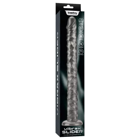 Lovetoy King Sized - stor vibrator - ekstra længde 40,5 cm - grå
