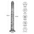 Lovetoy King Size - ekstra stor vibrator - 40,5 cm (grå)