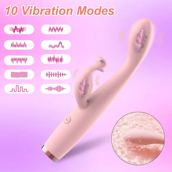 AlvUp - G-punktsvibrator med klitorisarm - pink