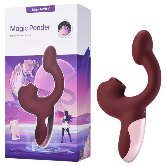 Magic Motion Magic Ponder - 2i1 klitorisbøjlevibrator (bordeaux)