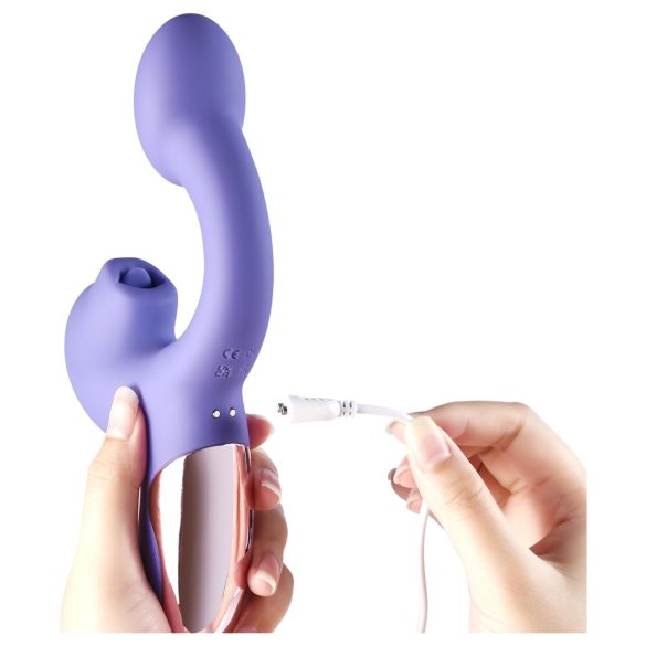 Magic Motion Magic Ponder - vibrator med klitorisarm - 2i1 silikon lilla