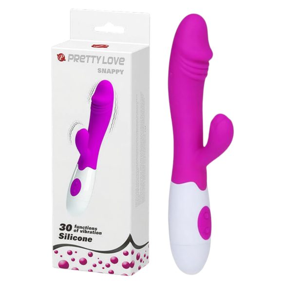 Pretty Love Snappy - G-punkt vibrator med klitorisarm - vandtæt - lilla