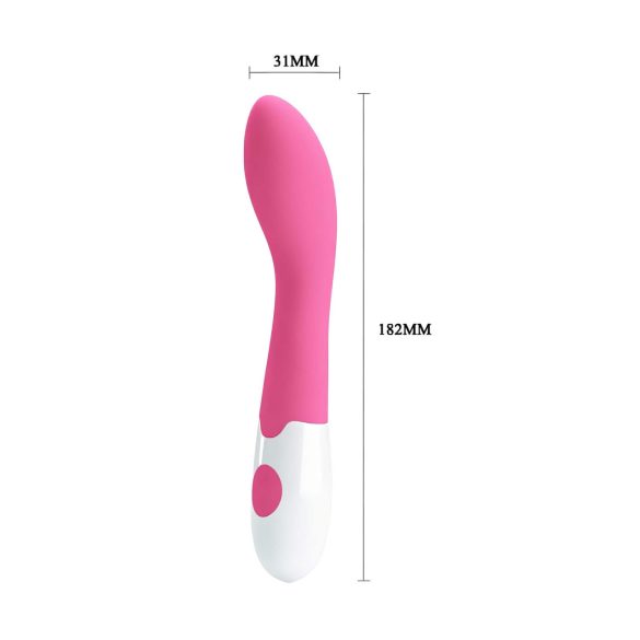 Pretty Love Bishop - vandtæt G-punkt vibrator (pink-hvid)