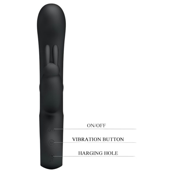 Pretty Love Webb - rabbit vibrator - vandtæt - sort