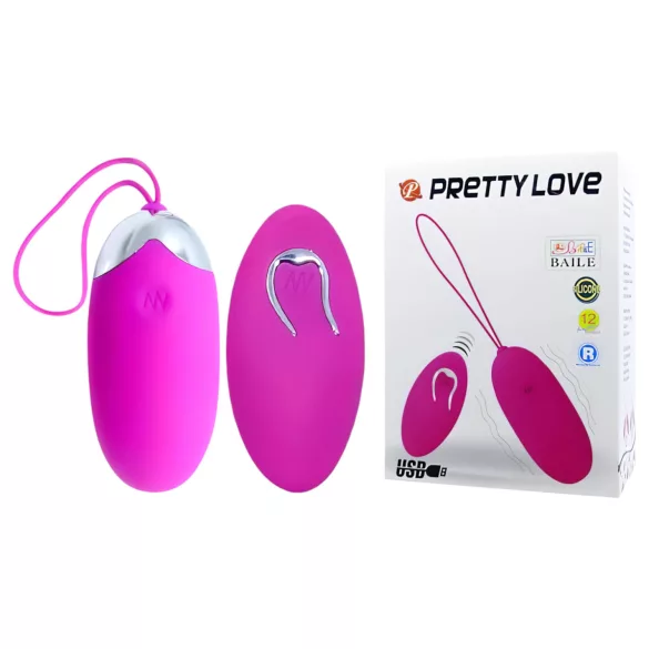 Pretty Love Berger - vibrerende æg - genopladelig fjernbetjening - pink