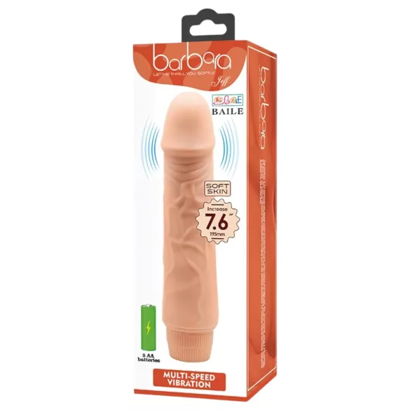 Baile Barbara - realistisk vibrator - 19,5cm - naturfarvet