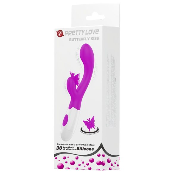 Pretty Love Butterfly Kiss - klitorisvibrator med arm - pink