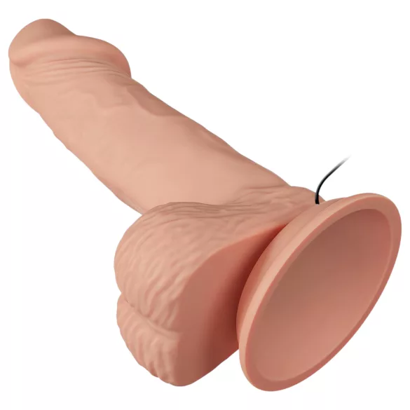 Baile Zebulon - realistisk vibrator med testikler - 19cm - hudfarvet