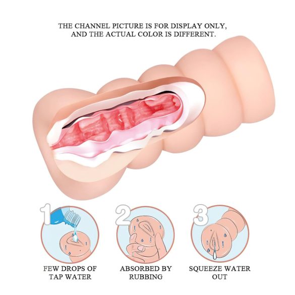Crazy Bull - masturbator til mænd - vaginaformet - naturfarve