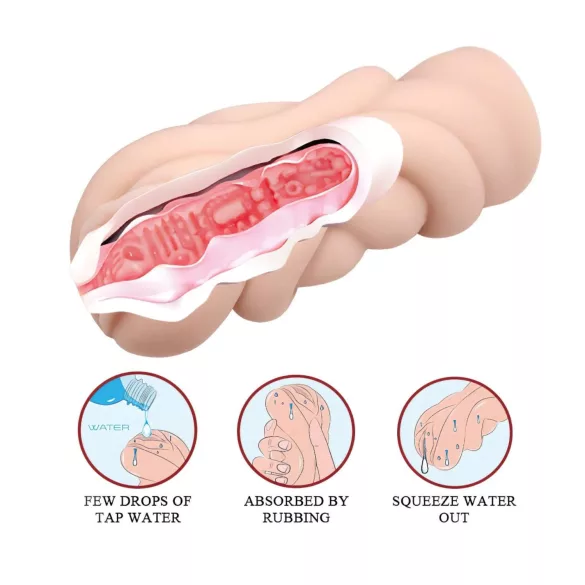 Crazy Bull - onaniemasturbator med vagina - realistisk - naturfarve