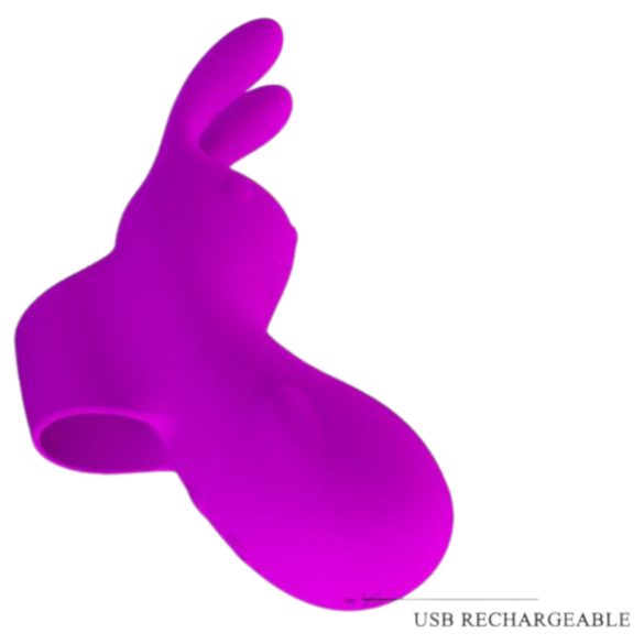 Pretty Love Bunny - finger vibrator med kaninører - lilla