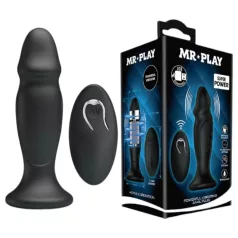   MR. PLAY - analvibrator med fjernbetjening - genopladelig - sort