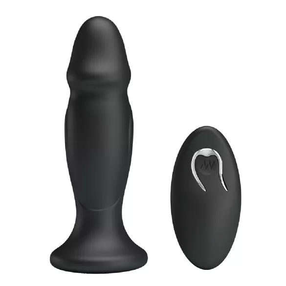 MR. PLAY - analvibrator med fjernbetjening - genopladelig - sort