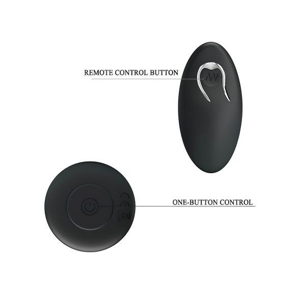 MR. PLAY - analvibrator med fjernbetjening - genopladelig - sort