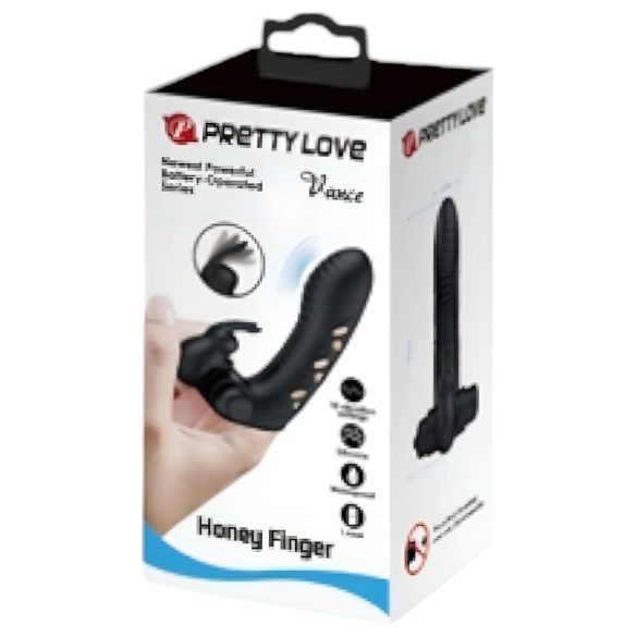 Pretty Love Vance - finger vibrator med klitorisarm - sort