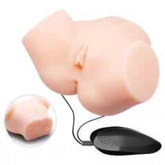   Crazy Bull - realistisk masturbator med vibration - kunstig numse - natur