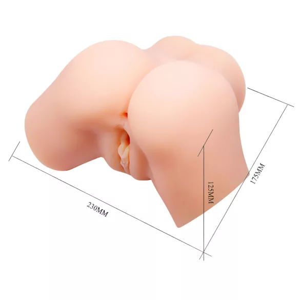 Crazy Bull - realistisk masturbator med vibration - kunstig numse - natur