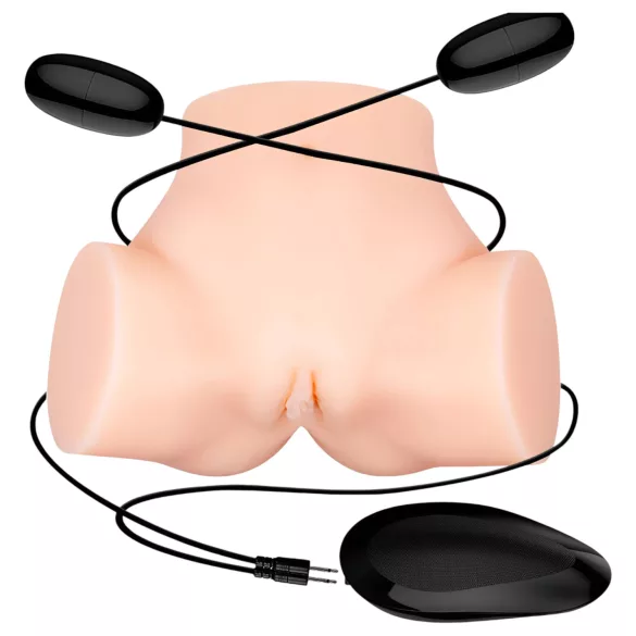 Crazy Bull - realistisk masturbator med vibration - kunstig numse - natur