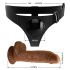 Pretty Love Harness - universal sele med dildo - 17 cm (sort)