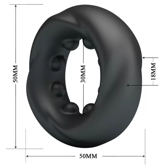 Crazy Bull - penisring med vibration - sort