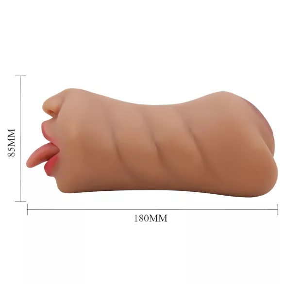 Crazy Bull - masturbator til mund og vagina - naturfarvet