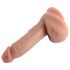 Realistisk dildo med sugekop og kugler - 18cm, natur.