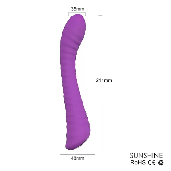 Sex HD Sunshine - G-punktsvibrator med riller - genopladelig - lilla