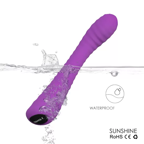 Sex HD Sunshine - G-punktsvibrator med riller - genopladelig - lilla