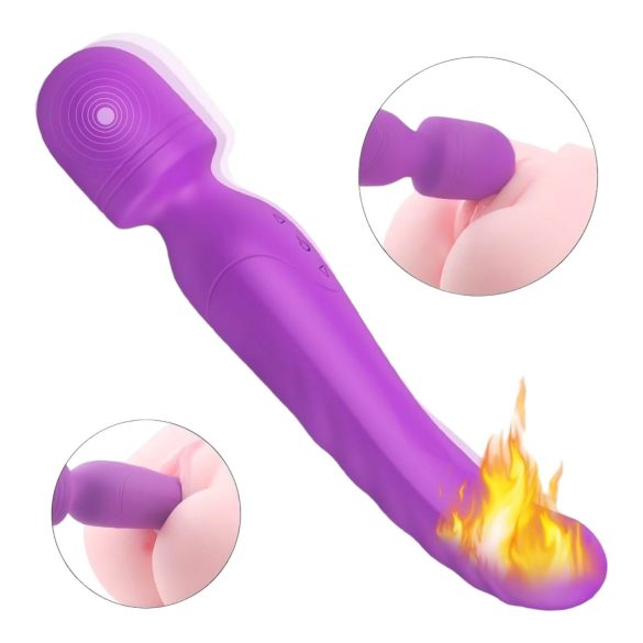Sex HD Iris - vibrator med 2 motorer - varmefunktion - lilla