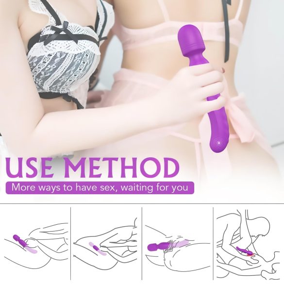 Sex HD Iris - vibrator med 2 motorer - varmefunktion - lilla