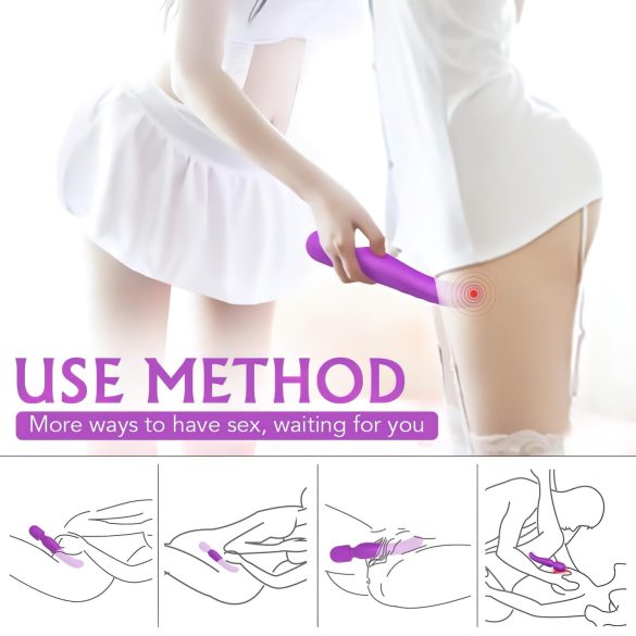 Sex HD Iris - vibrator med 2 motorer - varmefunktion - lilla