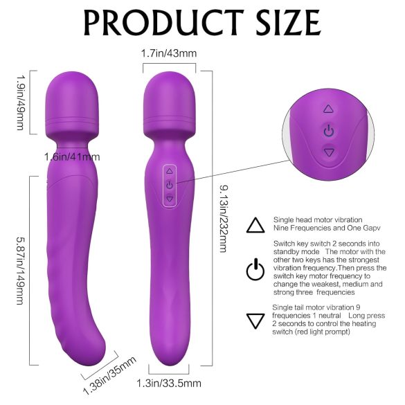 Sex HD Iris - vibrator med 2 motorer - varmefunktion - lilla