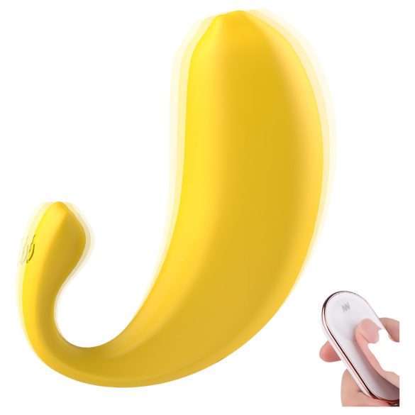 Sex HD - vibrerende æg med app styring - bananformet - gul