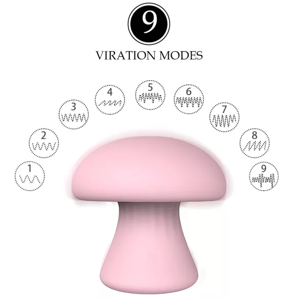 Magic Mushroom - genopladelig ansigtsmassager (pink)