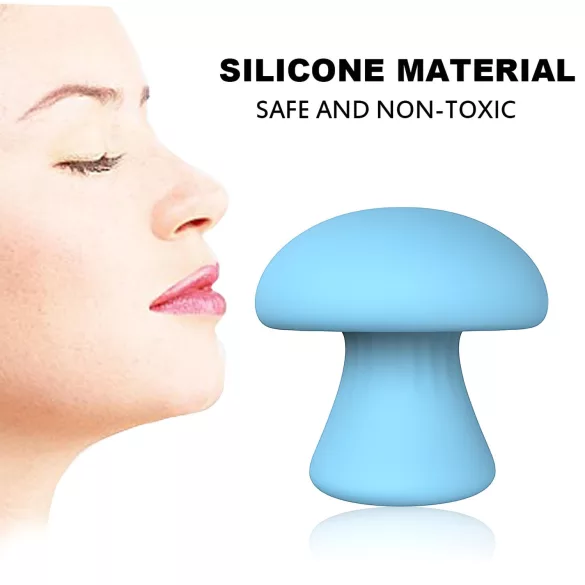 Magic Mushroom - genopladelig ansigtsvibrator (blå)
