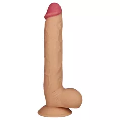   Lovetoy King-Sized - realistisk dildo med sugekop - 25cm - natur