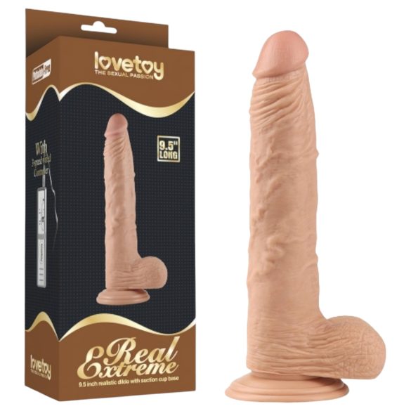 Lovetoy Real Extreme - dildo med sugekop - 24 cm