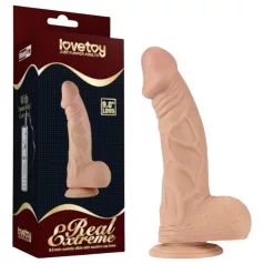  Lovetoy Real Extreme - dildo med sugekop - 23 cm (naturfarvet)