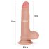 Lovetoy Nature Cock - realistisk dildo med dobbelt lag - 18cm - hudfarvet