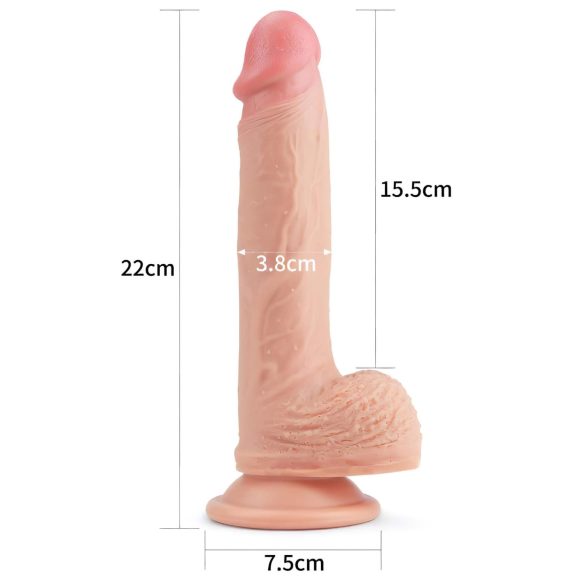 Lovetoy Nature Cock - realistisk dildo med sugekop - 21cm - natur