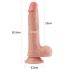 Lovetoy Nature Cock - realistisk dobbeltlags dildo - 20cm - natur