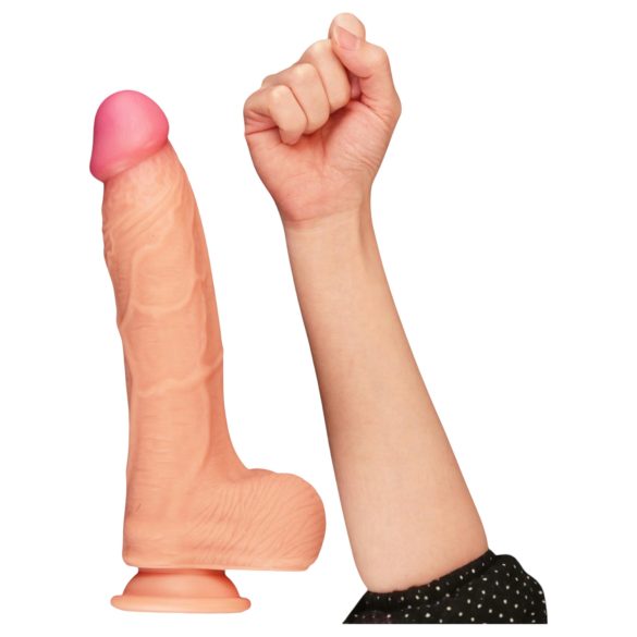 Lovetoy Nature Cock - realistisk dobbellags dildo - 25cm - natur