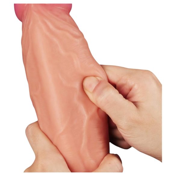 Lovetoy Nature Cock - realistisk dobbellags dildo - 25cm - natur