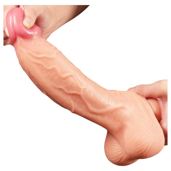 Lovetoy Nature Cock - realistisk dobbellags dildo - 25cm - natur