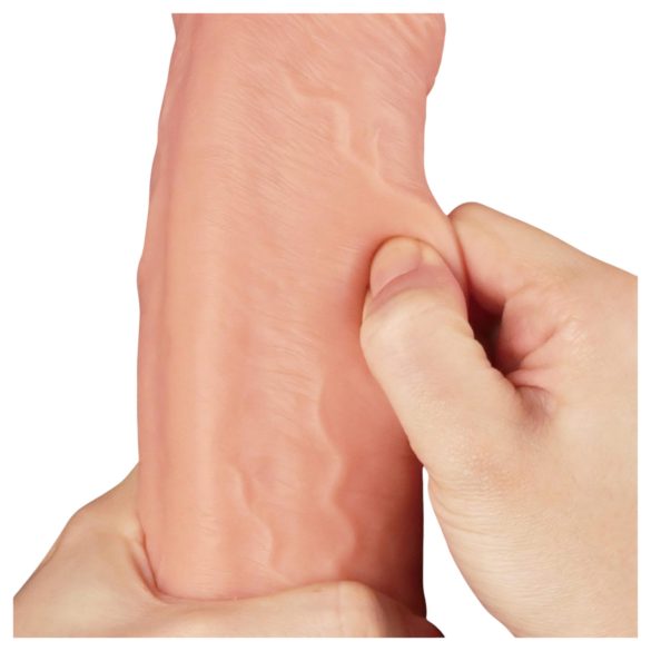 Lovetoy - realistisk dildo - dobbeltlag - 28cm natur