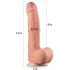 Lovetoy - realistisk dildo - dobbeltlag - 28cm natur