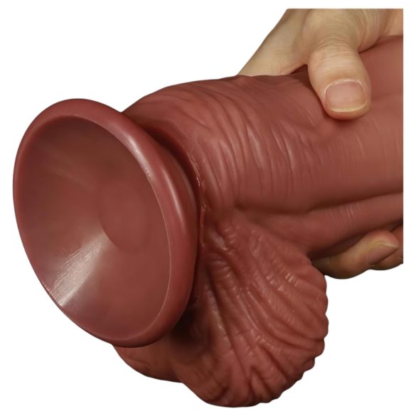Lovetoy - realistisk dildo - dobbeltlag - 26cm natur