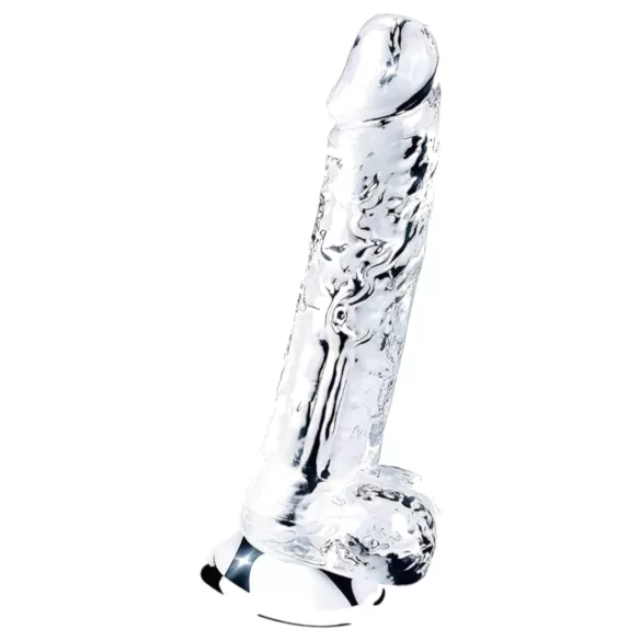 Lovetoy Flawless Clear - dildo med sugekop - 19 cm - gennemsigtig
